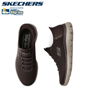 SKECHERS �X�P�b�`���[�Y �X���b�v�C���Y �T�~�b�c �n�C �����W �X�j�[�J�[ �����Y �y�� SLIP-INS SUMMITS HIGH RANGE �u���E�� 232457