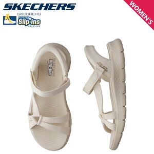 SKECHERS �X�P�b�`���[�Y �X���b�v�C���Y �S�[�E�H�[�N �t���b�N�X �C���~�l�C�g �T���_�� ���f�B�[�X �y�� HANDS FREE SLIP-INS GO WALK FLEX SANDAL ILLUMINATE �z���C�g �� 141481