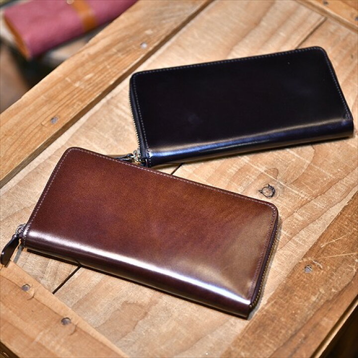 楽天市場】コードバン 長財布 ラウンドジッパー ロングウォレット 【一 