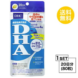 【お試しサプリ】 DHC DHA 20日分 （80粒） ディーエイチシー サプリメント EPA DHA サプリ 健康食品 粒タイプ 【機能性表示食品】