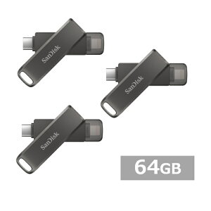 y}\ P5{z y3Zbgz TfBXN USB SDIX70N-064G-GN6NN iXpand Luxe Flash Drive 64GB Sandisk iPhonep iPad Lightning Type-C USB[ CgjO XeBbN Oo p\R PC 