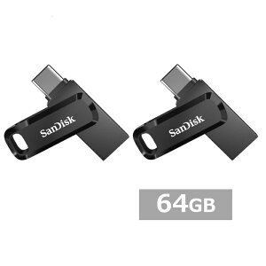 �y�}���\���� P5�{�z �y2�Z�b�g�z �T���f�B�X�N USB������ SDDDC3-064G-G46 Ultra Dual Drive Go USB Type-C 64GB Sandisk iPhone iPad Android USB Type-C USB�������[ �������X�e�B�b�N �O�o �p�\�R�� PC �����^�� ���s�A