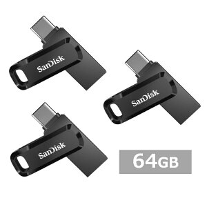�y�}���\���� P5�{�z �y3�Z�b�g�z �T���f�B�X�N USB������ SDDDC3-064G-G46 Ultra Dual Drive Go USB Type-C 64GB Sandisk iPhone iPad Android USB Type-C USB�������[ �������X�e�B�b�N �O�o �p�\�R�� PC �����^�� ���s�A