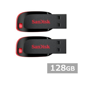 �y2�Z�b�g�z �T���f�B�X�N USB������ SDCZ50-128G-B35 Cruzer Blade USB Flash Drive 128GB Sandisk USB2.0 USB�������[ �������X�e�B�b�N �O�o �p�\�R�� PC �����^�� ���s�A���i
