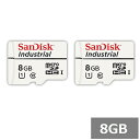 【2セット】 サンディスク マイクロSD MicroSDHC SDSDQAF3-008G-I Industrial 8GB Sandisk マイクロSDHCカード microSDカード UHS-I カメラ スマホ 並行輸入品