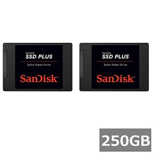 �y2�Z�b�g�z �T���f�B�X�N SSD PLUS 250GB SDSSDA-250G-G28 Sandisk SATA 2.5�C���` �p�\�R�� �m�[�g�p�\�R�� �f�X�N�g�b�v ���s�A���i