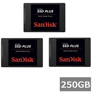 �y3�Z�b�g�z �T���f�B�X�N SSD PLUS 250GB SDSSDA-250G-G28 Sandisk SATA 2.5�C���` �p�\�R�� �m�[�g�p�\�R�� �f�X�N�g�b�v ���s�A���i