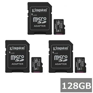 �y�}���\���� P5�{�z �y3�Z�b�g�z �L���O�X�g�� �}�C�N��SD MicroSDXC SDCS3 128GB Canvas Select Plus microSD Kingston �}�C�N��SDXC�J�[�h microSD�J�[�h A1 UHS-I �J���� �X�}�z ���s�A���i