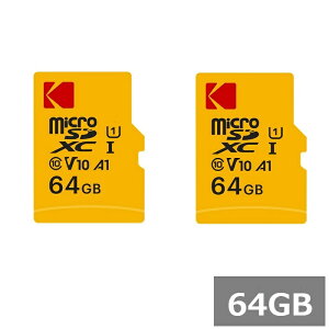 �y2�Z�b�g�z �R�_�b�N �}�C�N��SD 64GB MicroSDXC EKMSDM64GXC10K �A�_�v�^�[�t KODAK �}�C�N��SDXC�J�[�h microSD�J�[�h Class10 UHS-I �J���� �X�}�z ���s�A���i