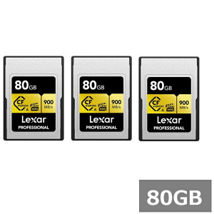 �y3�Z�b�g�z Lexar Professional CFexpress�J�[�h 80GB LCAGOLD080G-RNENG GOLD�V���[�Y TypeA�J�[�h ���L�T�[ �������[�J�[�h �J���� �r�f�I�J���� �f�W�^����჌�t�J���� ���s�A���i