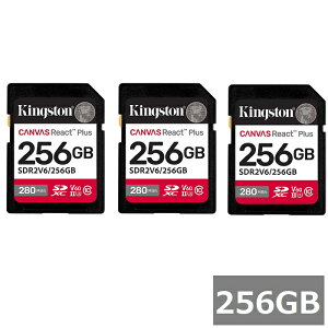 �y�X�[�p�[SALE P5�{�z �y3�Z�b�g�z �L���O�X�g�� SD�J�[�h 256GB SDXC SDR2V6/256GB Canvas React Plus V60kingston SDXC�J�[�h �������J�[�h Class10 UHS-II �J���� �f�W�J�� �r�f�I�J���� �p�\�R�� ���s�A���i