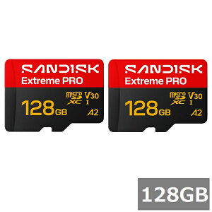 �y�}���\���� P5�{�z �y2�Z�b�g�z �T���f�B�X�N �}�C�N��SD MicroSDXC SDSQXCJ-128G-GS6MA Extreme PRO 128GB SD�A�_�v�^�t Sandisk �}�C�N��SDXC�J�[�h 5K ��B �^�� UHS-I �J���� �X�}�z ���s�A���i