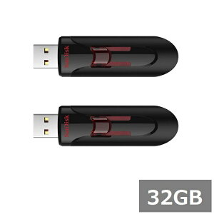 �y2�Z�b�g�z �T���f�B�X�N USB������ 32GB SDCZ600-032G-G35 Cruzer Glide 3.0 USB Flash Drive Sandisk USB3.0 USB�������[ �������X�e�B�b�N �O�o �p�\�R�� PC �����^�� ���s�A���i