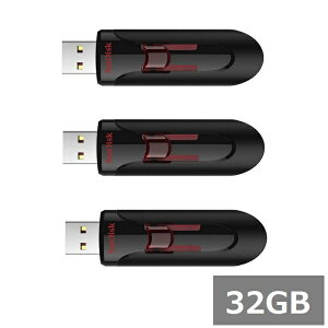 �y3�Z�b�g�z �T���f�B�X�N USB������ 32GB SDCZ600-032G-G35 Cruzer Glide 3.0 USB Flash Drive Sandisk USB3.0 USB�������[ �������X�e�B�b�N �O�o �p�\�R�� PC �����^�� ���s�A���i