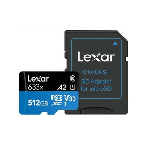 Lexar �}�C�N��SD 633x 512GB MicroSDXC LSDMI512BB633A �u���[�V���[�Y ���L�T�[ �}�C�N��SDXC�J�[�h microSD�J�[�h UHS-I �J���� �X�}�z ���s�A���i