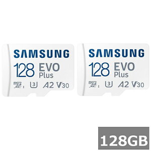 �y2�Z�b�g�z �T���X�� �}�C�N��SD MicroSDXC MB-MC128SA EVO Plus 128GB �A�_�v�^�[�t Samsung �}�C�N��SDXC�J�[�h microSD�J�[�h Class10 UHS-I �J���� �X�}�z ���s�A���i