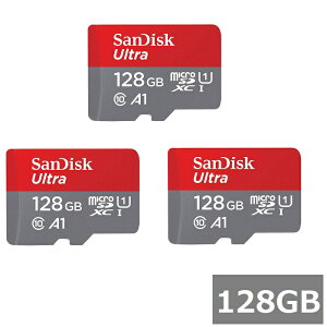 �y�����_�t���f�[ �S�i P5�z �y3�Z�b�g�z �T���f�B�X�N �}�C�N��SD MicroSDXC SDSQUAB-128G-GN6MN Ultra 128GB Sandisk �}�C�N��SDXC�J�[�h microSD�J�[�h Class10 UHS-I �J���� �X�}�z ���s�A���i