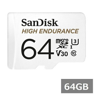 y_tf[ Si P5z TfBXN }CNSD MicroSDXC SDSQQNR-064G-GN6IA HIGH ENDURANCE 64GB A_v^[t Sandisk }CNSDXCJ[h microSDJ[h Class10 UHS-I J X}z sAi