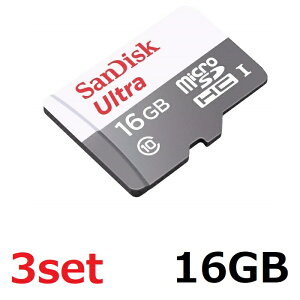 �y3�Z�b�g�z SanDisk Ultra microSD�J�[�h SDSQUNS-016G-GN3MN 16GB �}�C�N��SDHC�J�[�h microSDHC �T���f�B�X�N �C�O���e�[��