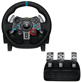 ハンコン Logitech G29 Driving Force ステアリングホイール＆ペダル ロジテック ドライビングフォース 臨場感 カーレース レーシングゲーム ステアリング型 コントローラー ハンドル レーシングホイール ゲーム PC PS5 PS4 並行輸入品