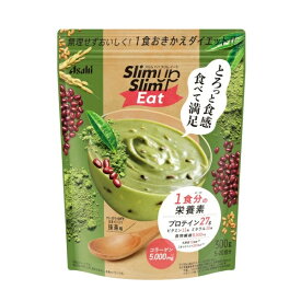 【マラソン中 P5倍】 アサヒ スリムアップスリムイート 300g 抹茶味 置き換え 抹茶味 和風 美容 1食 パウチタイプ ダイエット サポート 糖質 コントロール フリーズドライあずき 玄米 コラーゲン たんぱく加工食品