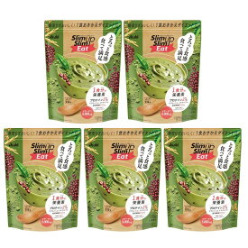 【マラソン中 P5倍】 【5セット】 アサヒ スリムアップスリムイート 300g 抹茶味 置き換え 抹茶味 和風 美容 1食 パウチタイプ ダイエット サポート 糖質 コントロール フリーズドライあずき 玄米 コラーゲン たんぱく加工食品