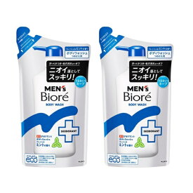 【マラソン中 P5倍】 【2個セット】 メンズビオレ 薬用 デオドラント ボディウォッシュ フレッシュミントの香り つめかえ用 380ml ×2セット biore 花王 ボディソープ スキンケア ボディケア 液体タイプ ニオイ まとめ買い