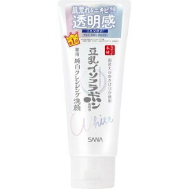 なめらか本舗 薬用クレンジング洗顔 150g 洗顔フォーム おすすめ洗顔 濃密 豆乳イソフラボン うるおい 角質 しっとり 豆乳発酵液 メラニン ニキビ SANA サナ 透明感 ナチュラルメイク クレンジング 洗顔フォーム チューブタイプ イソフラボン