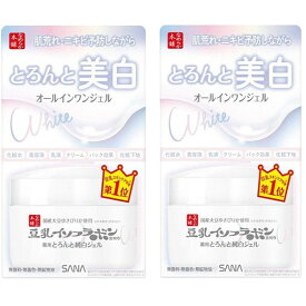 【2セット】 なめらか本舗 とろんと濃ジェル 薬用美白 N 100g 豆乳イソフラボン オールインワンジェル 基礎化粧品 化粧水 美容液 乳液 パック 化粧下地 高保湿 クリーム プチプラ 時短 ニキビ予防