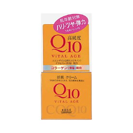 バイタルエイジ Q10 クリーム 40g フェイスクリーム 肌 うるおい すべすべ コーセー KOSE コラーゲン ハリ ツヤ 弱酸性 無香料 ノンアルコール やわらか ふっくら ハリ肌 乾燥肌 いきいき肌 活力 コエンザイムQ10 保湿 コク クリーム