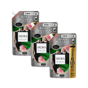 【マラソン中 P5倍】 【3セット】 IROKA ハンサムリーフ つめかえ用 650ml フレグランス 柔軟剤 詰替え iroka 上品 柔軟仕上げ剤 いろか 洗濯 洗剤 防臭 ニオイ 花王 Kao