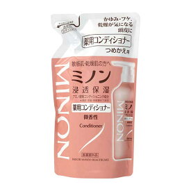 ミノン 薬用コンディショナー つめかえ用 380mL ヘアコンディショナー アミノ酸 保湿 敏感肌 低刺激 詰め替え 詰替 パウチ minon 第一三共ヘルスケア