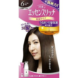 パオン エッセンスリッチ 乳液タイプ 6 やや濃い 栗色 セルフカラー ヘアカラー セルフ 乳液 白髪染め 白髪 優しい なめらか サロン 艶 植物性 全体染め 医薬部外品 ブラウン 茶色 茶 暗め ダークブラウン