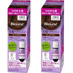 【マラソン中 P5倍】 【2セット】 ブローネ ヘアマニキュア ダークブラウン つけかえ用 白髪染め カラーリング ヘアマニキュア 部分染め 根元 生え際 分け目 ブラウン 茶色 女性 簡単 ワンプ