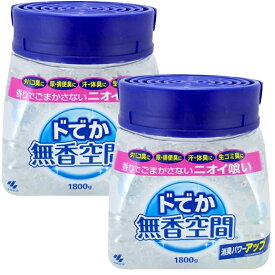 【2袋セット】 ドでか 無香空間 無香料 1800g ×2セット 消臭剤 本体 部屋のニオイ 介護空間 喫煙室 ミーティングルーム 会議室 トイレ 更衣室 ペット 悪臭 臭い 室内 無香 おすすめ 人気 小林製薬