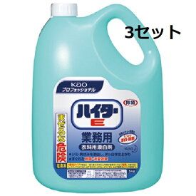 【3セット】 花王 ワイドハイターE 業務用 5kg 詰め替え 詰替 衣料用漂白剤 漂白剤 ニオイ ふきん おしぼり 洗濯 洗剤 抗菌 除菌 消臭 黄ばみ 黒ずみ 汚れ 厨房 ホテル KAO