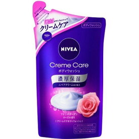 NIVEA ニベア クリームケア ボディウォッシュ フレンチガーデンローズの香り 詰替え用 360ml ボディソープ 泡 スキンケア バラ 保湿 花王