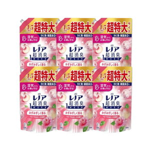 【マラソン中 P5倍】 【6セット】 レノア超消臭 1weekみずみずしく香る フローラル&ピーチの香り つめかえ用 超特大サイズ1380ml柔軟剤 P&G 洗濯 衣料用 シーツ 枕カバー パジャマ 汗 臭い フロ