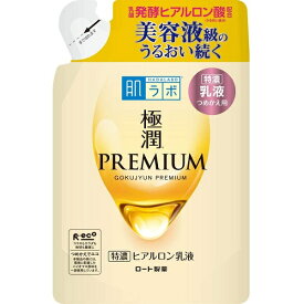 肌ラボ 極潤プレミアム ヒアルロン乳液 つめかえ用 140ml 乳液 ローション ヒアルロン酸 敏感肌 ハダラボ ロート製薬 プチプラ スキンケア 話題 おすすめ乳液 口コミ