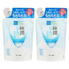 【2セット】 ロート 肌ラボ 極潤 ヒアルロン 泡洗顔 つめかえ用 140ml ロート製薬 ROHTO ハダラボ 洗顔料 泡 スーパーヒアルロン酸 潤い もっちり 乾燥 乾燥肌 混合肌 クレンジング メイク落とし ワセリン 詰替 詰替え エコ