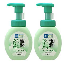 【2セット】 ロート 肌ラボ 極潤 ハトムギ 泡 洗顔 160ml ロート製薬 ROHTO ハダラボ 洗顔料 泡 ヒアルロン酸 潤い もっちり 乾燥 乾燥肌 混合肌 クレンジング メイク落とし スクワラン ハトムギエキス