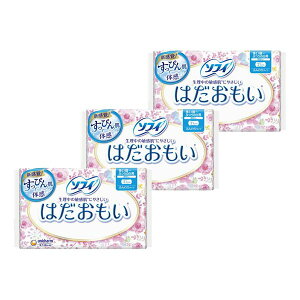 【3セット】 ソフィ はだおもい 多い昼用 21cm 羽なし 32枚 紙ナプキン 昼用 普通 多い昼用 生理用品 ユニ・チャーム 肌ざわり 漏れ 表面サラサラ おすすめ 21cm 吸収力 羽無し 肌さらさら感 か