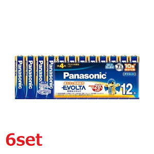 【6セット】 単四 アルカリ乾電池 エボルタ 単4形 12本パック LR03EJ/12SW 電池 でんち 長持ち 災害 リモコン アウトドア 台風 便利 日用品 家電防災 準備 必需品 備蓄 屋内 屋外 panasonic パナソニ