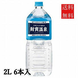 水 財宝温泉 ミネラルウォーター 2L 6本入り 財寶温泉 財宝 温泉水 ミネラルウォーター シリカ水 水 ペットボトル まとめ買い アルカリ水 ミネラル 国産 軟水 鹿児島 九州