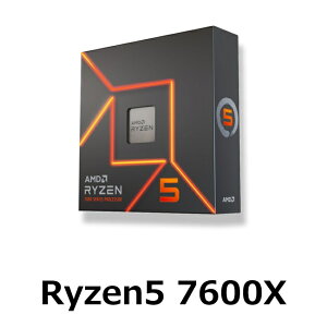 AMD Ryzen 5 7600X BOX CPU 6RA 105W fXNgbv vZbT[ p\R PC BPO sAi