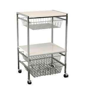 【マラソン中 P5倍】 『ファイン 49 ワゴン WH』 ホワイト キッチンワゴン 配膳 サービスワゴン 引き出し付き 配膳台車 高級感 キャスター キッチンラック ラグジュアリー おしゃれ キッチン