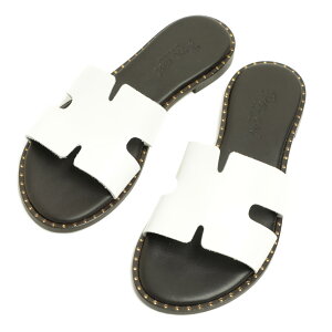 Pernoi ペルノイ レディース サンダル レザー フロントストラップ レザー スタッズ バケッタ ソール 01 NEROブラック BIANCO ホワイト