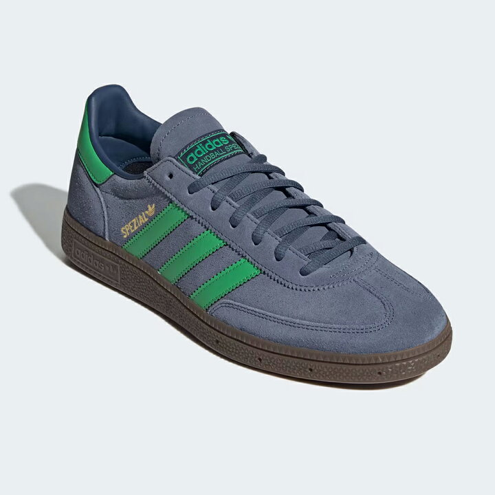 adidas アディダス ハンドボール スペツィアル HANDBALL SPEZIAL メンズ スニーカー ローカット スエード JH5437 ブルー グリーン Preloved Ink Semi Screaming Green Gold Metallic 菅原靴店 Sugawara Ltd