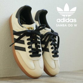 adidas アディダス サンバ レディース SAMBA OG W スニーカー ローカット レースアップ 天然皮革 ID0478 ベージュ ブラック