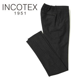 INCOTEX インコテックス スラックス パンツ ジャージ レーヨン ナイロン ストレッチ ストライプ SLIM FIT 1TS084 40913 820 ネイビー